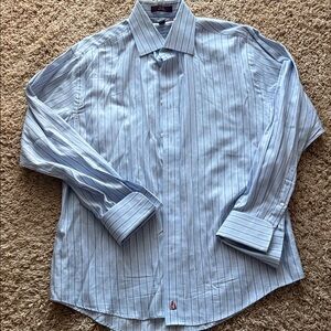 Nordstrom Men's Blue Striped Dress Shirt